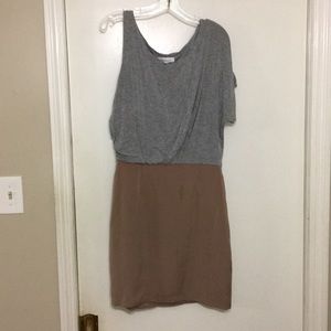 BCBG grey and beige minidress